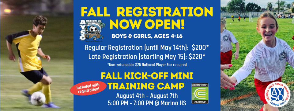 Fall Registration Open