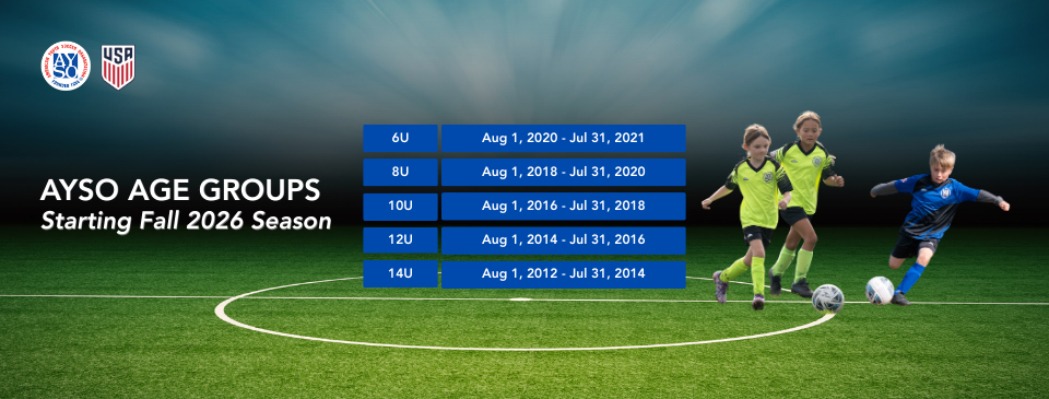 2026 AYSO Age Groups